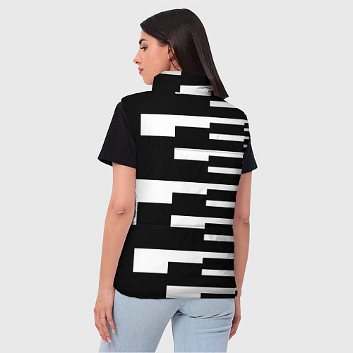 Женский жилет Россия геометрия / 3D-Черный – фото 4