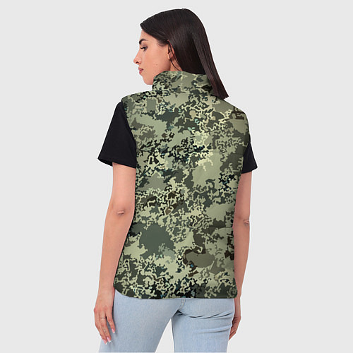 Женский жилет Оливковый хаки паттерн / 3D-Черный – фото 4