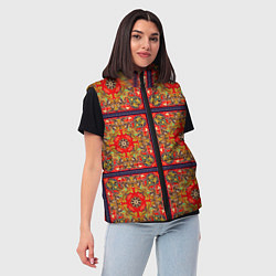 Женский жилет Орнамент пейсли, цвет: 3D-красный — фото 2