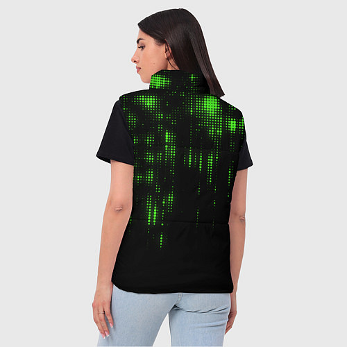 Женский жилет Геометрический эффект матрицы / 3D-Черный – фото 4