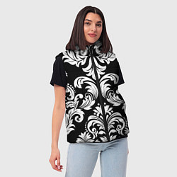 Женский жилет Дамасский орнамент, цвет: 3D-светло-серый — фото 2