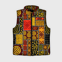 Женский жилет Разноцветный орнамент, цвет: 3D-красный