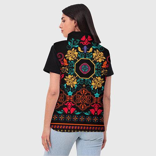 Женский жилет Цветной орнамент / 3D-Светло-серый – фото 4