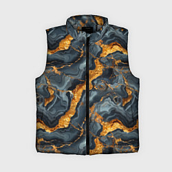 Женский жилет Золотой мрамор, цвет: 3D-светло-серый