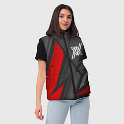 Женский жилет Darling in the FranXX red lines, цвет: 3D-черный — фото 2