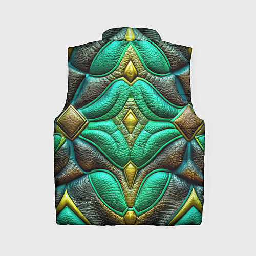 Женский жилет Объемная футуристичная текстура из кожи / 3D-Светло-серый – фото 2