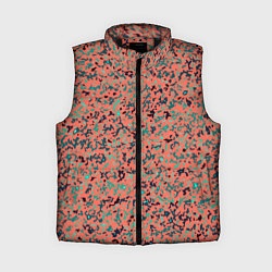 Женский жилет Розово-бирюзовый абстрактный