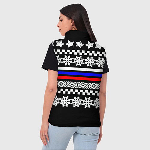 Женский жилет Rusiia winter pattern / 3D-Светло-серый – фото 4