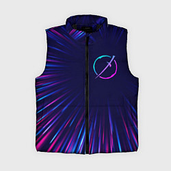 Женский жилет Akame ga Kill neon blast lines, цвет: 3D-черный