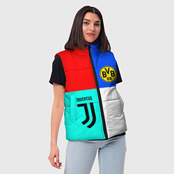 Женский жилет Juventus x Borussia, цвет: 3D-красный — фото 2