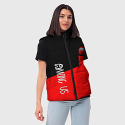 Женский жилет Амонг ас геометрия красный, цвет: 3D-черный — фото 2
