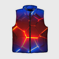 Женский жилет Светящиеся лавой неоновые плиты в разломе