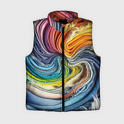 Женский жилет Красочная джинсовая воронка