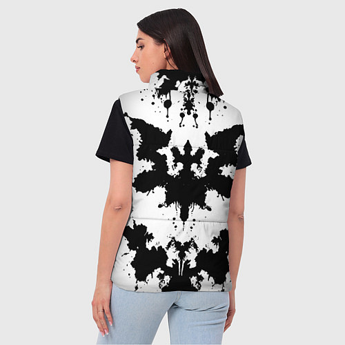 Женский жилет Психоделический тест Роршаха / 3D-Черный – фото 4