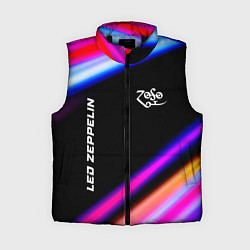 Женский жилет Led Zeppelin neon rock lights, цвет: 3D-черный