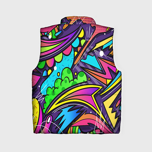 Женский жилет Яркое граффити / 3D-Светло-серый – фото 2