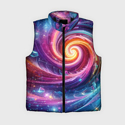 Женский жилет Космическая галактическая спираль - неоновое свече