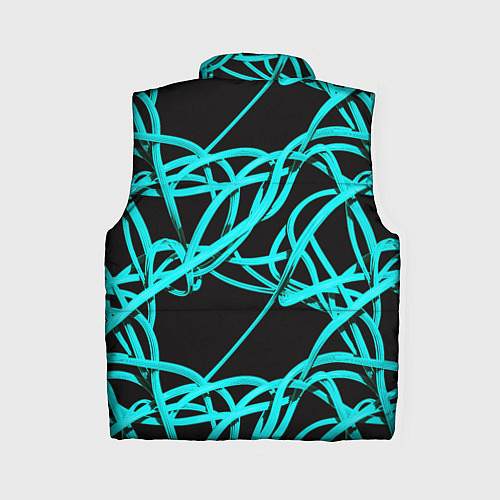 Женский жилет Ярко голубые линии / 3D-Светло-серый – фото 2