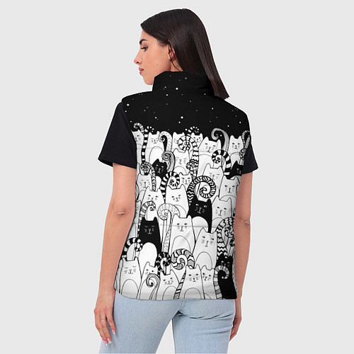 Женский жилет Коты с креативными хвостами / 3D-Черный – фото 4