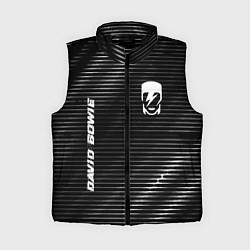 Женский жилет David Bowie metal rock lines, цвет: 3D-черный