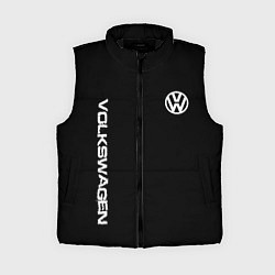 Женский жилет Volkswagen logo white, цвет: 3D-черный