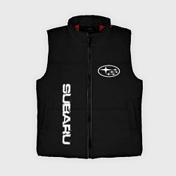 Женский жилет Subaru logo white, цвет: 3D-красный