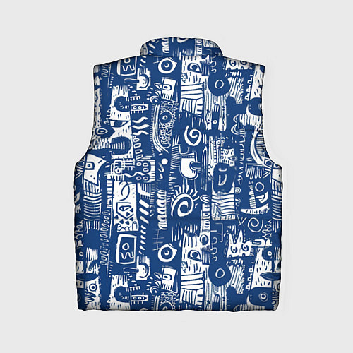 Женский жилет Маски туземные абстракция / 3D-Светло-серый – фото 2
