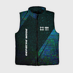 Женский жилет Depeche Mode glitch blue, цвет: 3D-черный