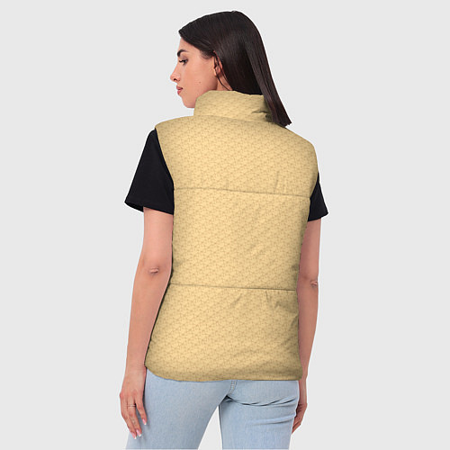 Женский жилет Паттерн сетчатый чашуйчетый / 3D-Черный – фото 4