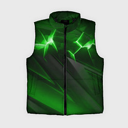 Женский жилет Яркая зеленая объемная абстракция