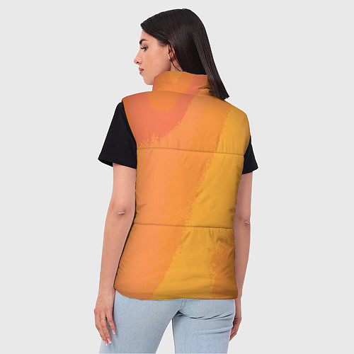 Женский жилет Рыжая абстракция / 3D-Черный – фото 4