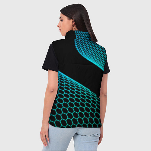Женский жилет Volkswagen electro hexagon / 3D-Черный – фото 4