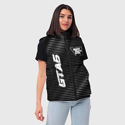 Женский жилет GTA6 metal game lines, цвет: 3D-черный — фото 2