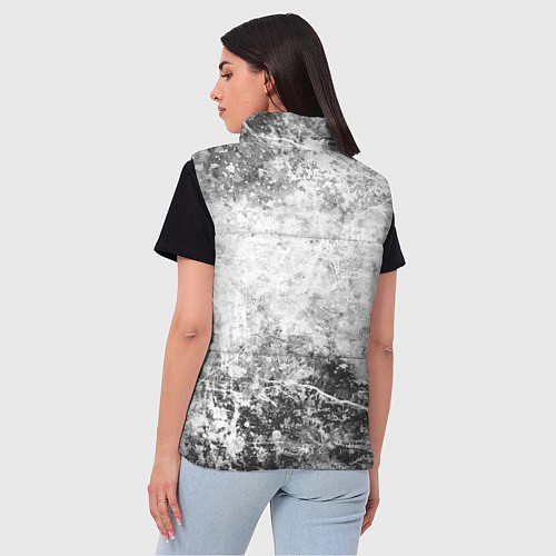 Женский жилет Абстракция - серый ветер / 3D-Черный – фото 4