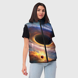 Женский жилет Чёрная дыра поглощает вселенную, цвет: 3D-светло-серый — фото 2