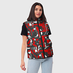 Женский жилет Абстракция геометрический паттерн, цвет: 3D-черный — фото 2