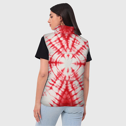 Женский жилет Тай-дай бело-красный / 3D-Светло-серый – фото 4