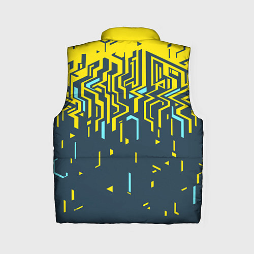 Женский жилет Яркий абстрактный геометрический рисунок для спорт / 3D-Светло-серый – фото 2