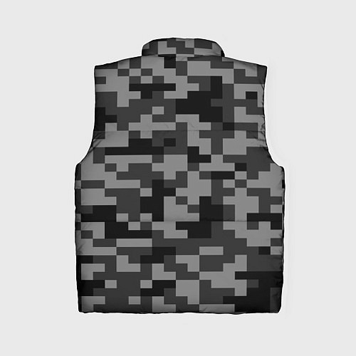 Женский жилет Камуфляжные пиксели блэк / 3D-Светло-серый – фото 2
