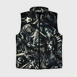 Женский жилет Глаз в пирамиде и Египетские Божества, цвет: 3D-черный