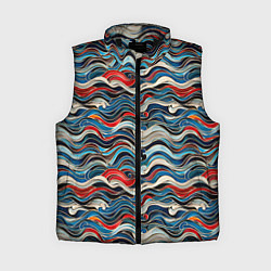 Женский жилет Разноцветные абстрактные волны