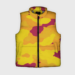 Женский жилет Камуфляж золото текстура, цвет: 3D-светло-серый