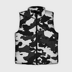 Женский жилет Камуфляж серый, цвет: 3D-черный