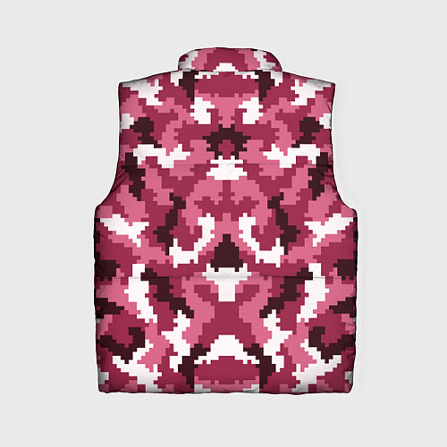 Женский жилет Розовые пиксели камуфляж / 3D-Светло-серый – фото 2