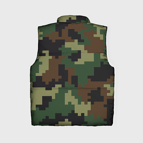 Женский жилет Камуфляж хаки текстура / 3D-Светло-серый – фото 2