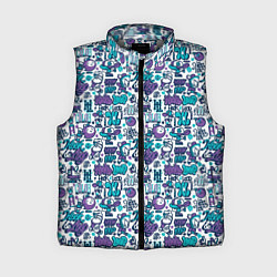 Женский жилет Граффити крючок и петля