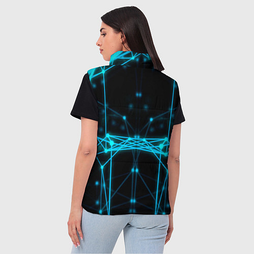 Женский жилет Синий плексус / 3D-Черный – фото 4