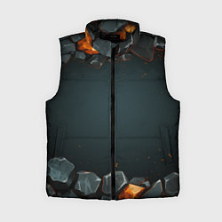 Женский жилет Текстурные темные и золотые камни