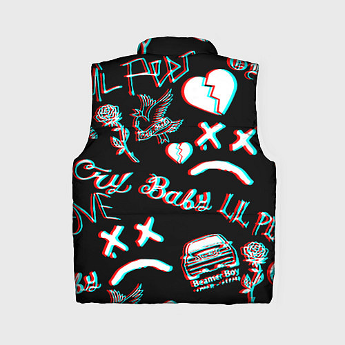Женский жилет Lil Peep logo glitch / 3D-Светло-серый – фото 2