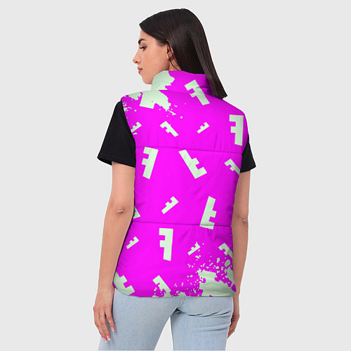 Женский жилет Fortnite pattern pink / 3D-Светло-серый – фото 4